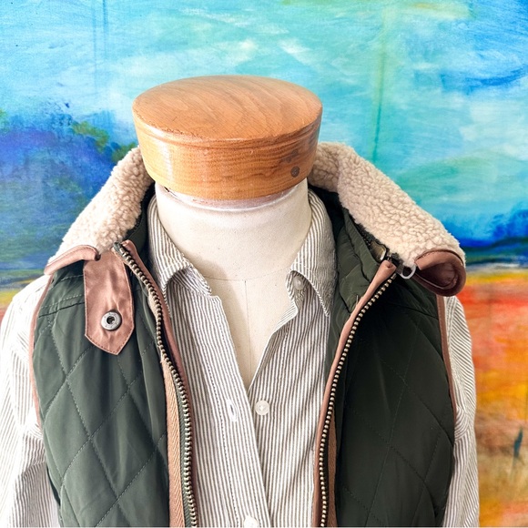 Daniel Cremieux Womens Olive Green Nylon Quilted Vest - Picture 10 of 10